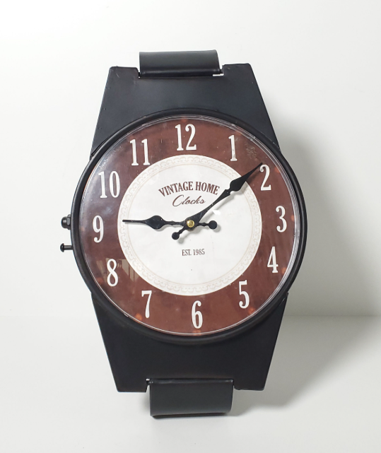 Unique Large Metal Wristwatch Table Clock – Industrial / Retro D