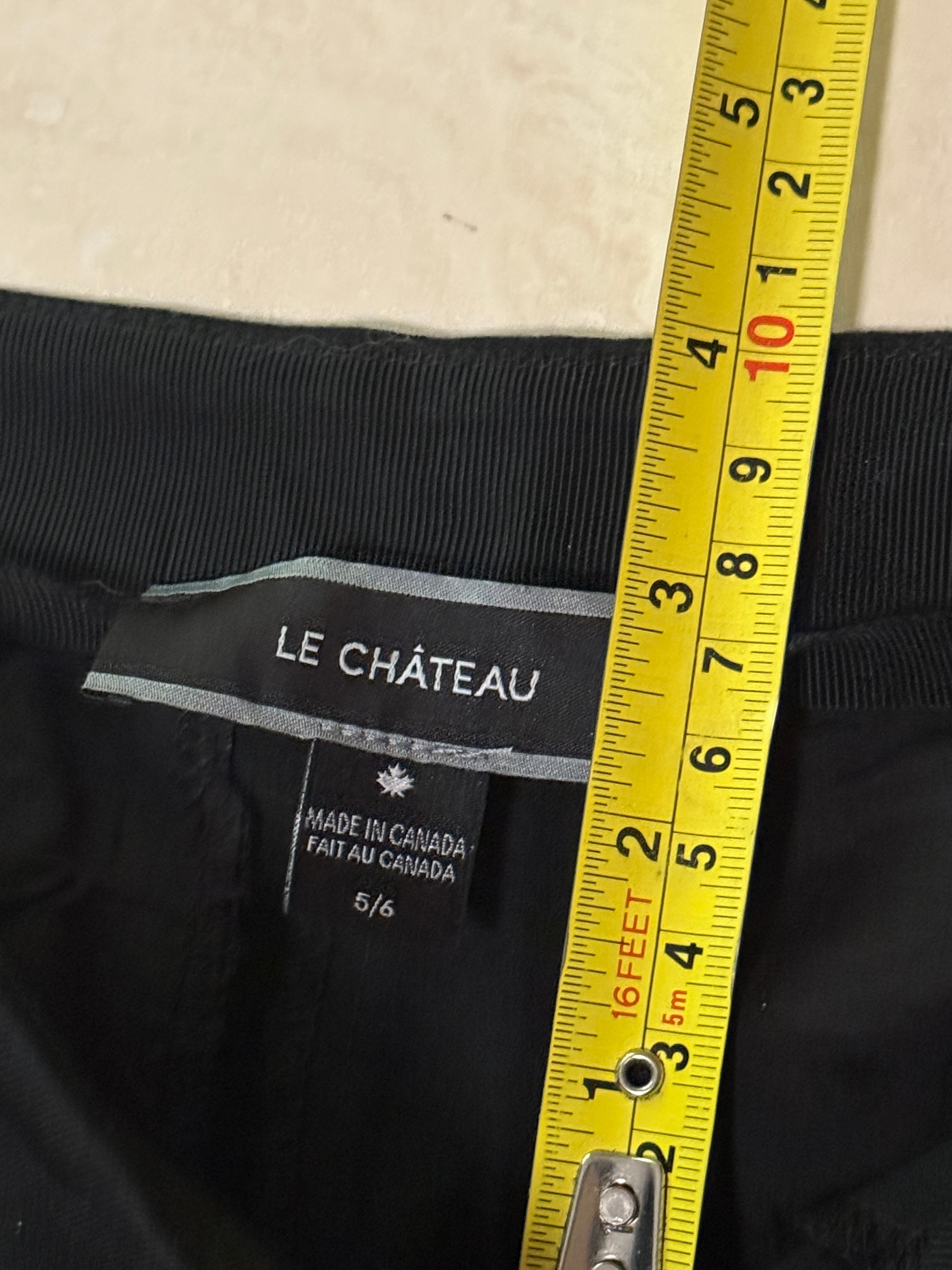 Le Chateau Black Side Zip Trousers Sz 5/6 Zipper Pockets NWOT - photo 5
