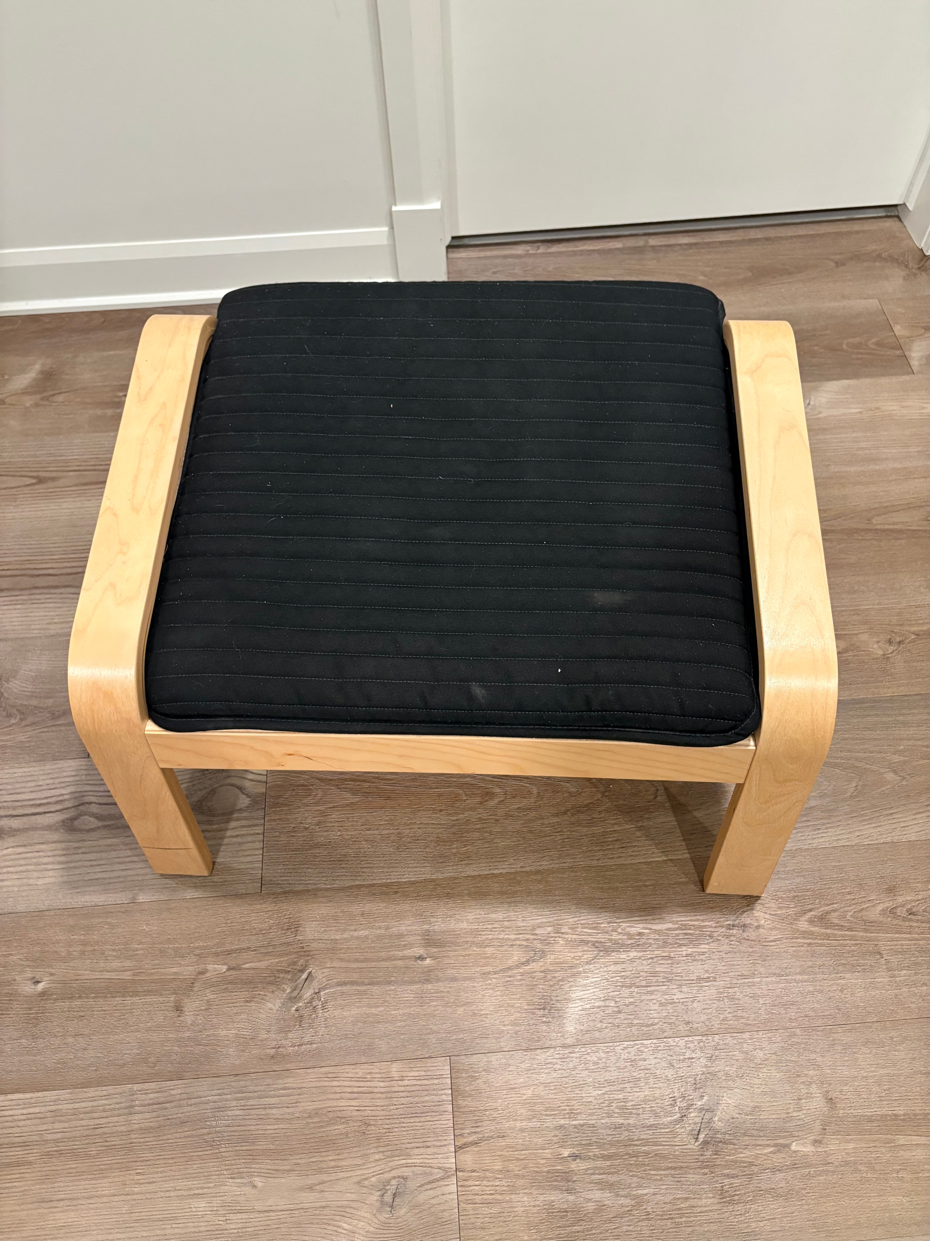 IKEA POÄNG Footstool – Birch Veneer / KNISA Black - photo 2