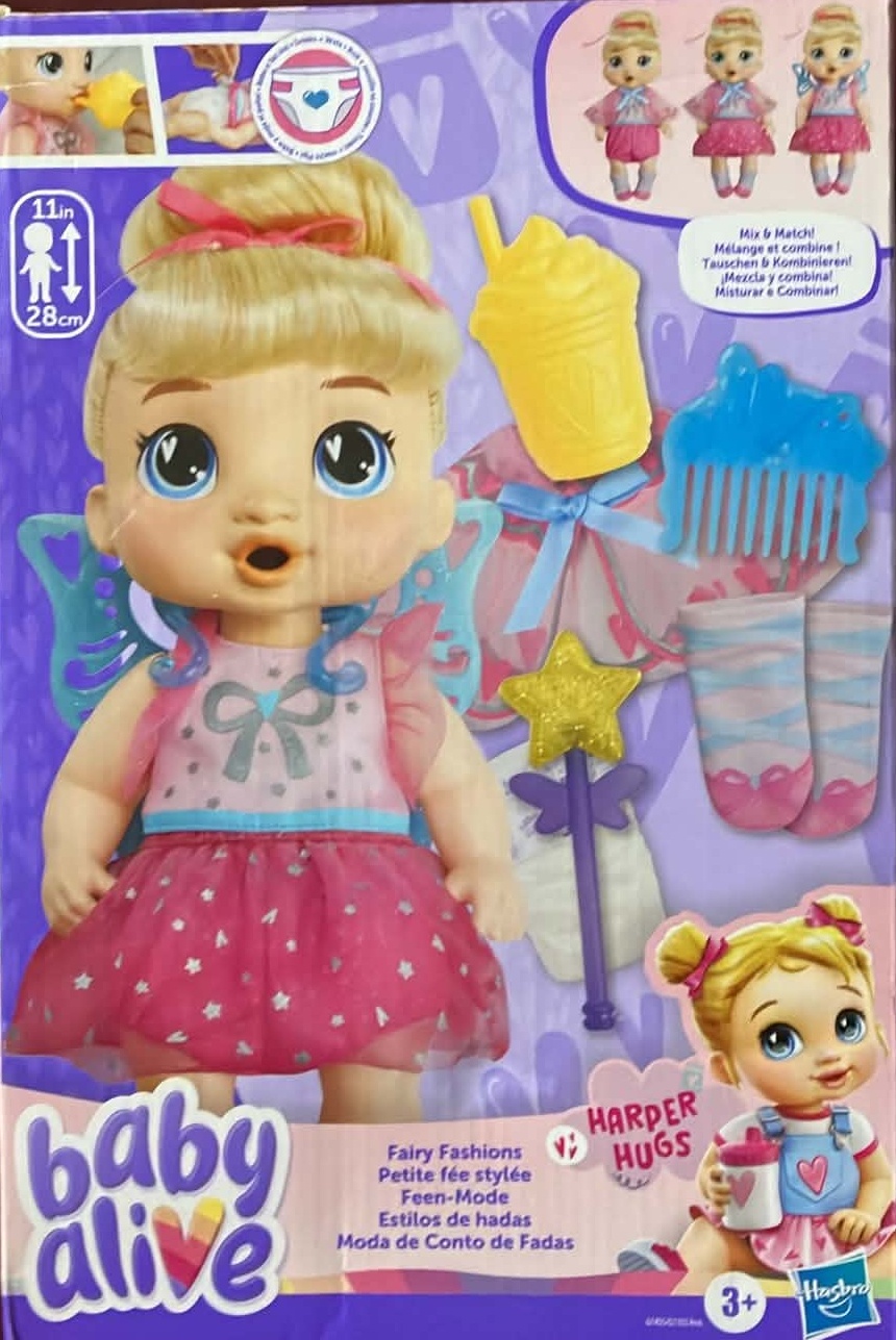Baby Alive Fairy Fashions Harper Hugs Doll with Clothes Accessor