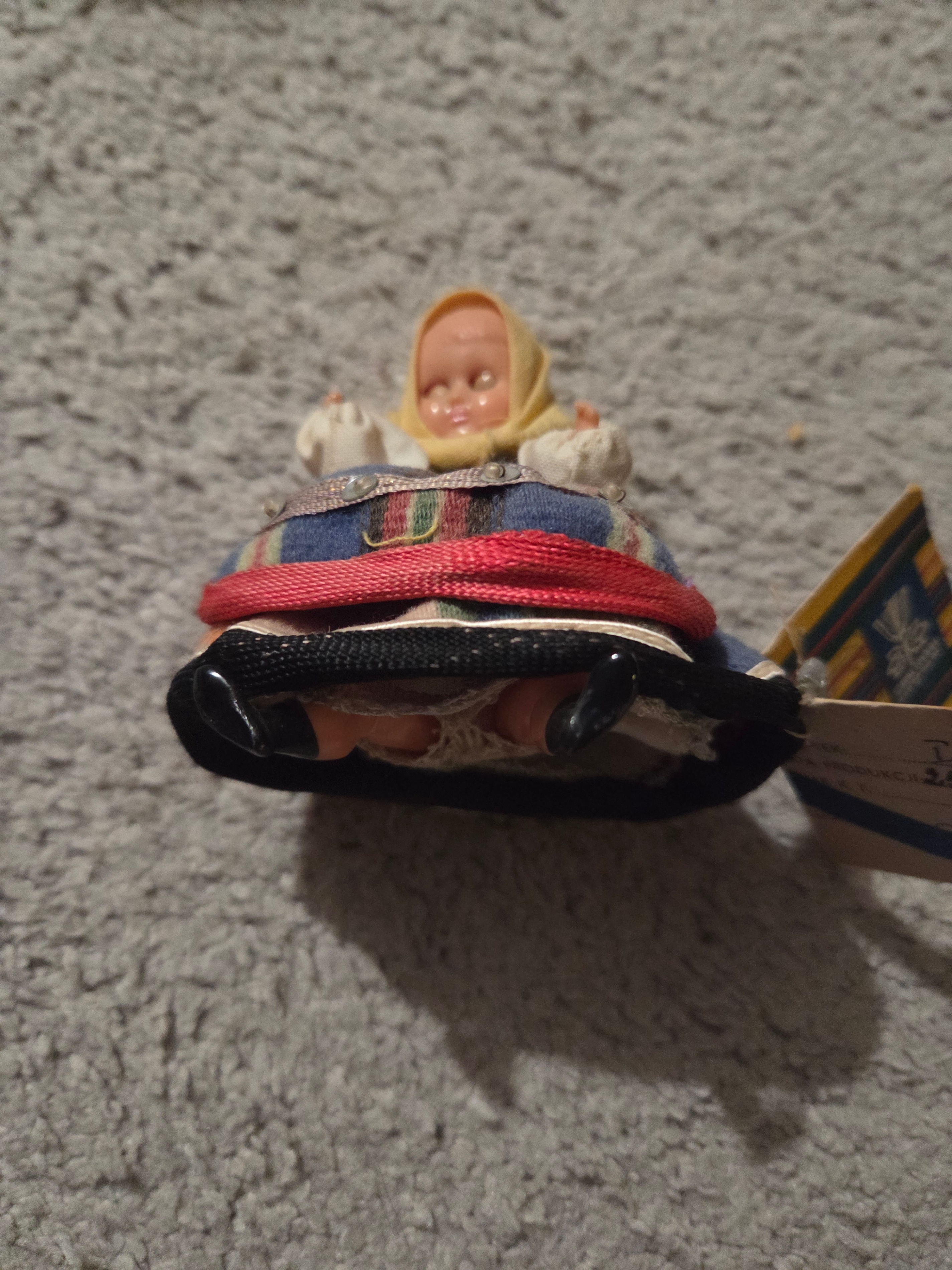 Vintage 1991 Polish Łowicz Folk Doll, Handmade Cepelia, 3" H - photo 3