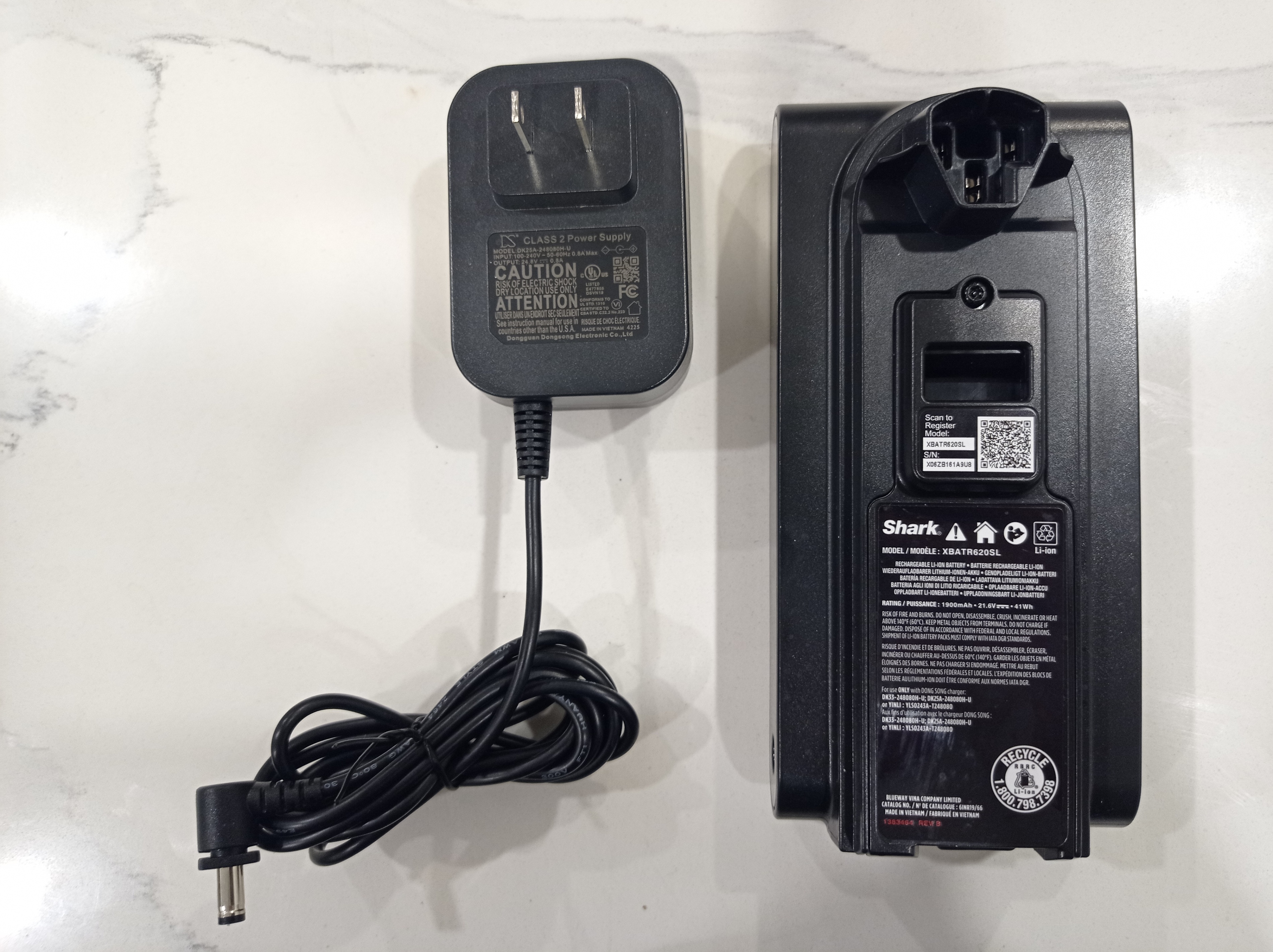 Like New Shark Cordless Vacuum Battery Charger, 21.6V Li-ion