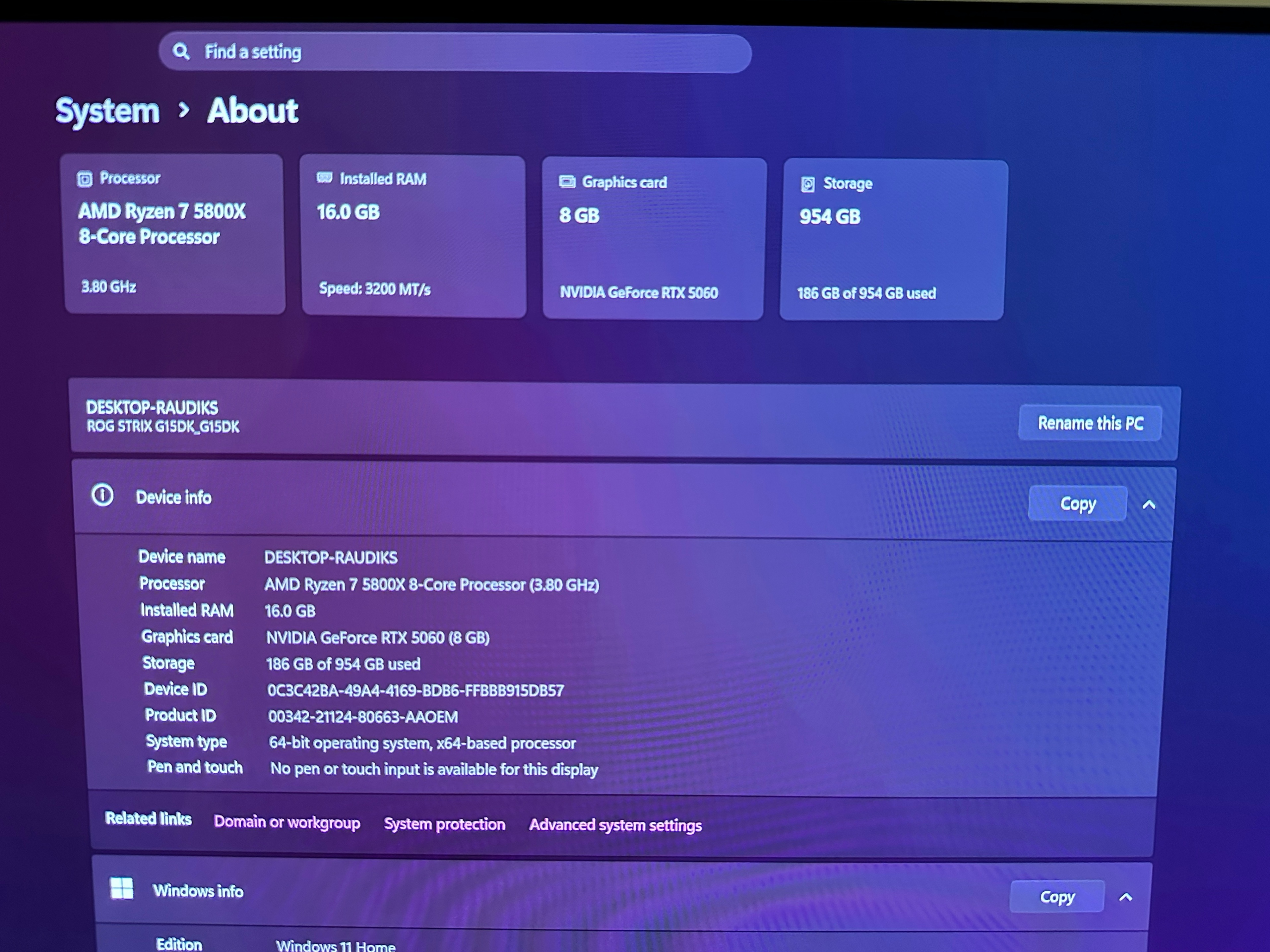Gaming PC- RTX 5060, Ryzen 5800X, 16GB RAM, 1TB SSD- Plug & Play - photo 3