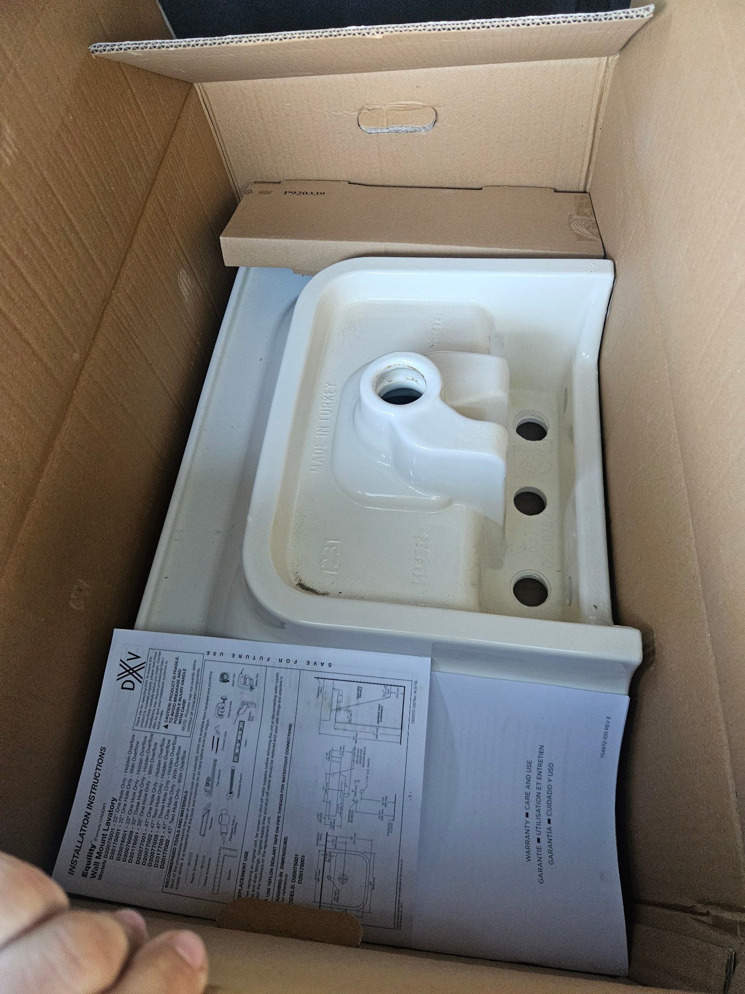 DXV Equility 33" Wall-Hung Sink — New in Box — $550 This Week - photo 5