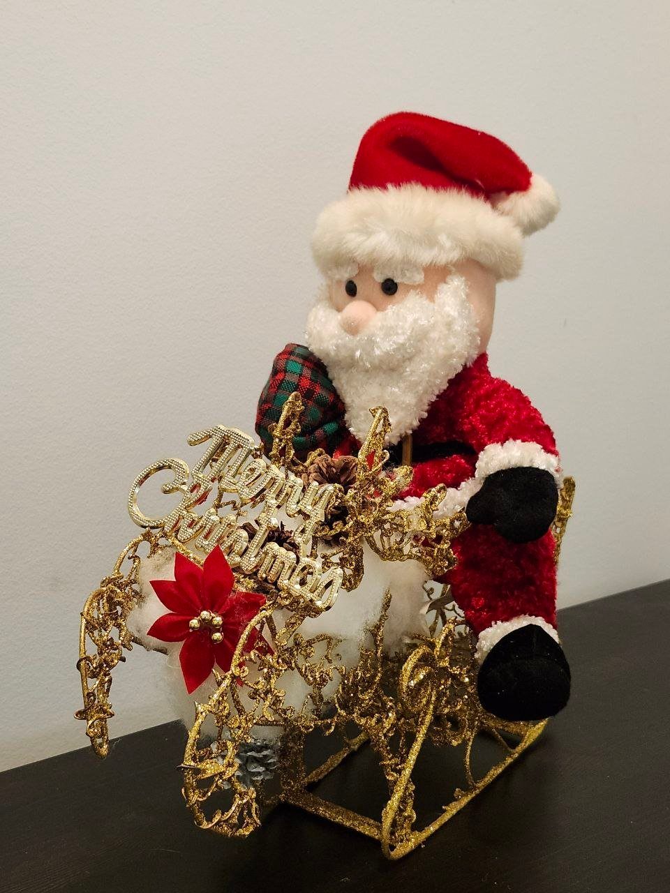 Christmas Decor Lot – Santa Sleigh, Angel, Reindeer & More - photo 2