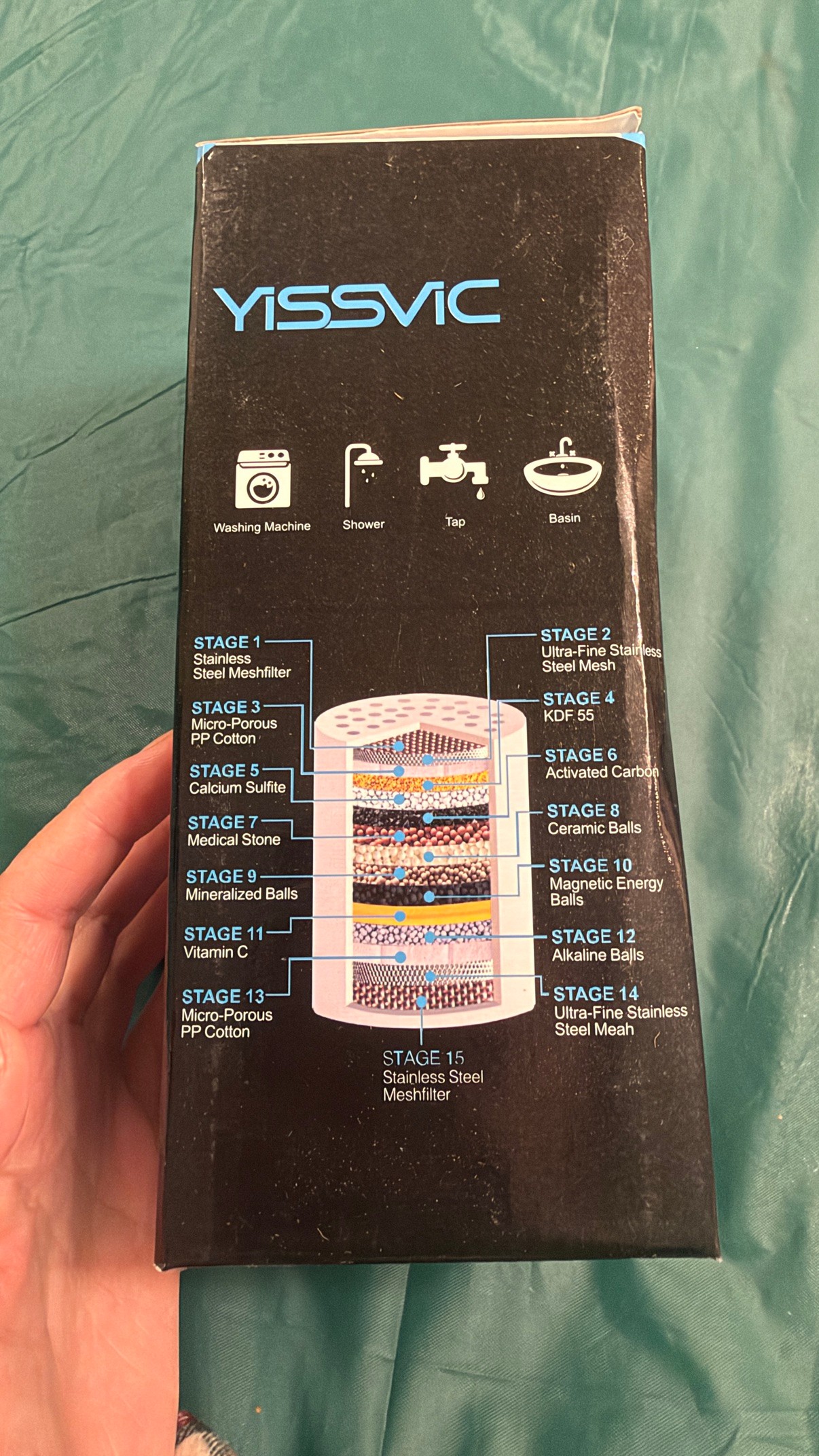 YISSVIC 15-Stage Universal Shower Filter - Brand New