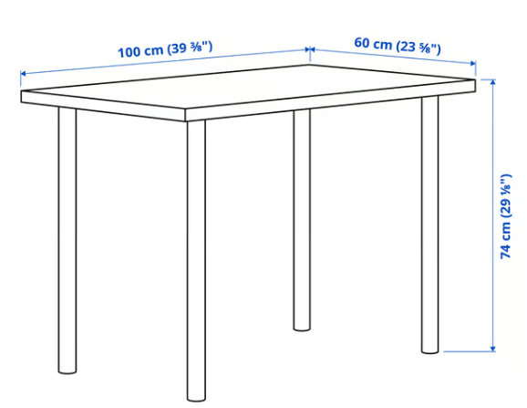 IKEA LINNMON / ADILS White Table - photo 3
