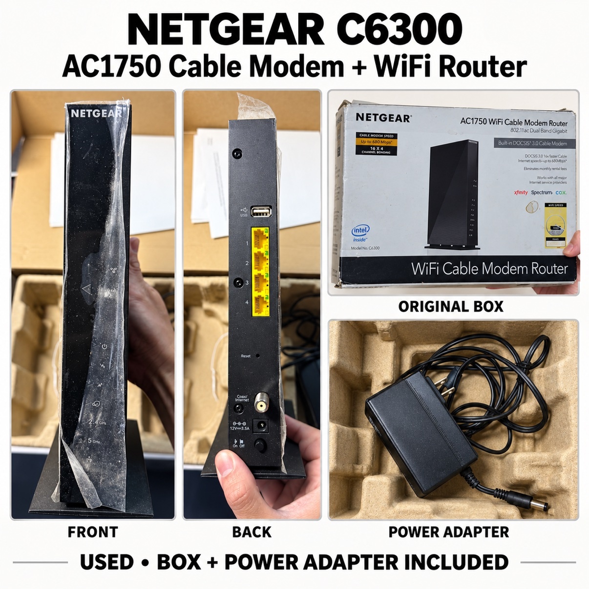 NETGEAR C6300 AC1750 Cable Modem Router