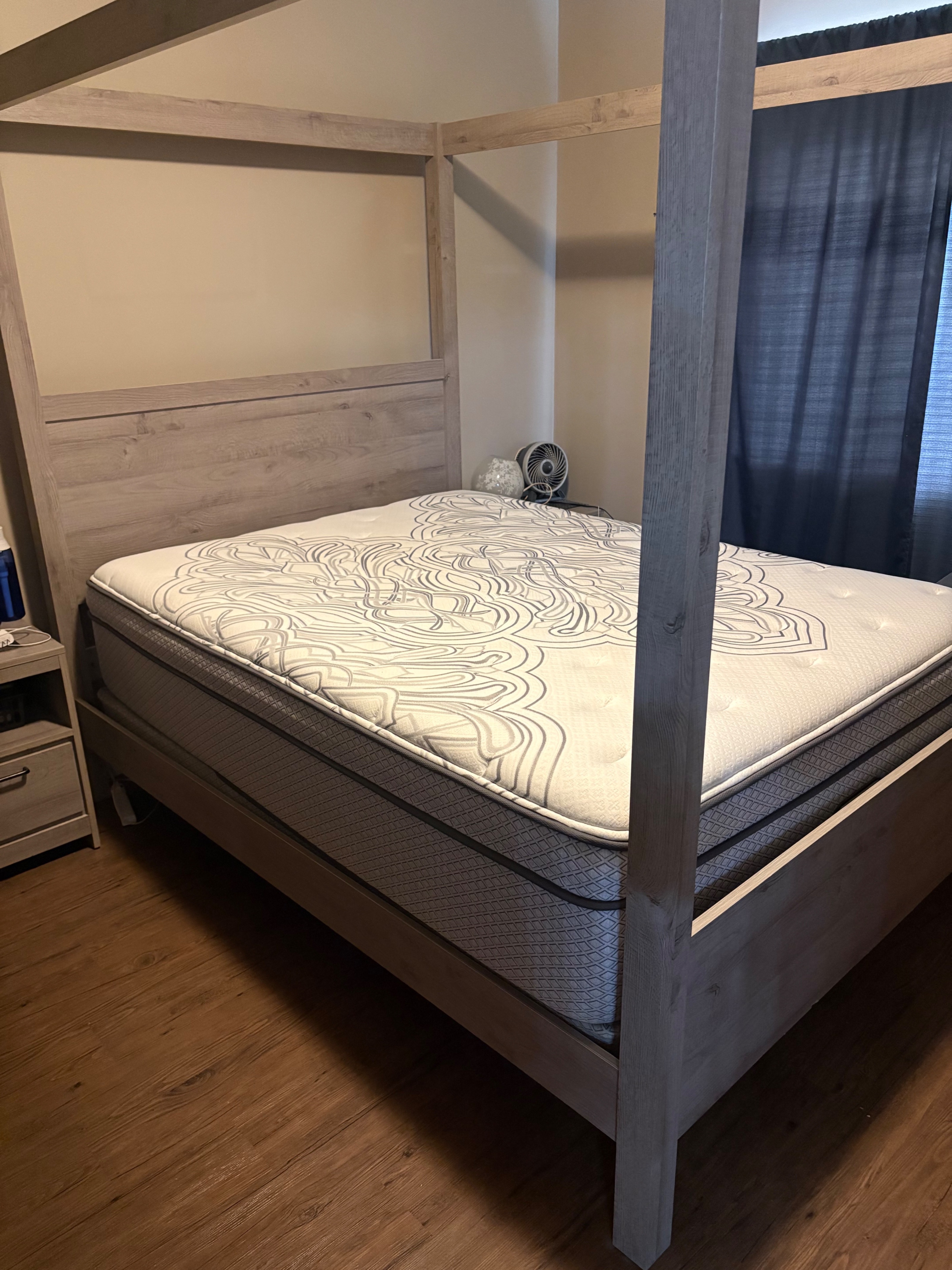 Full Bedroom Set - Canopy Bed, Dresser, Mirror, and Nightstand