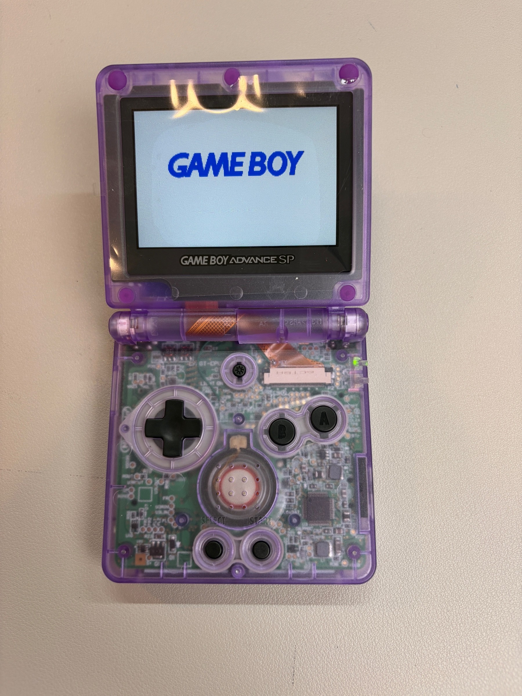 Nintendo Game Boy Advance SP — IPS Screen Mod, Purple