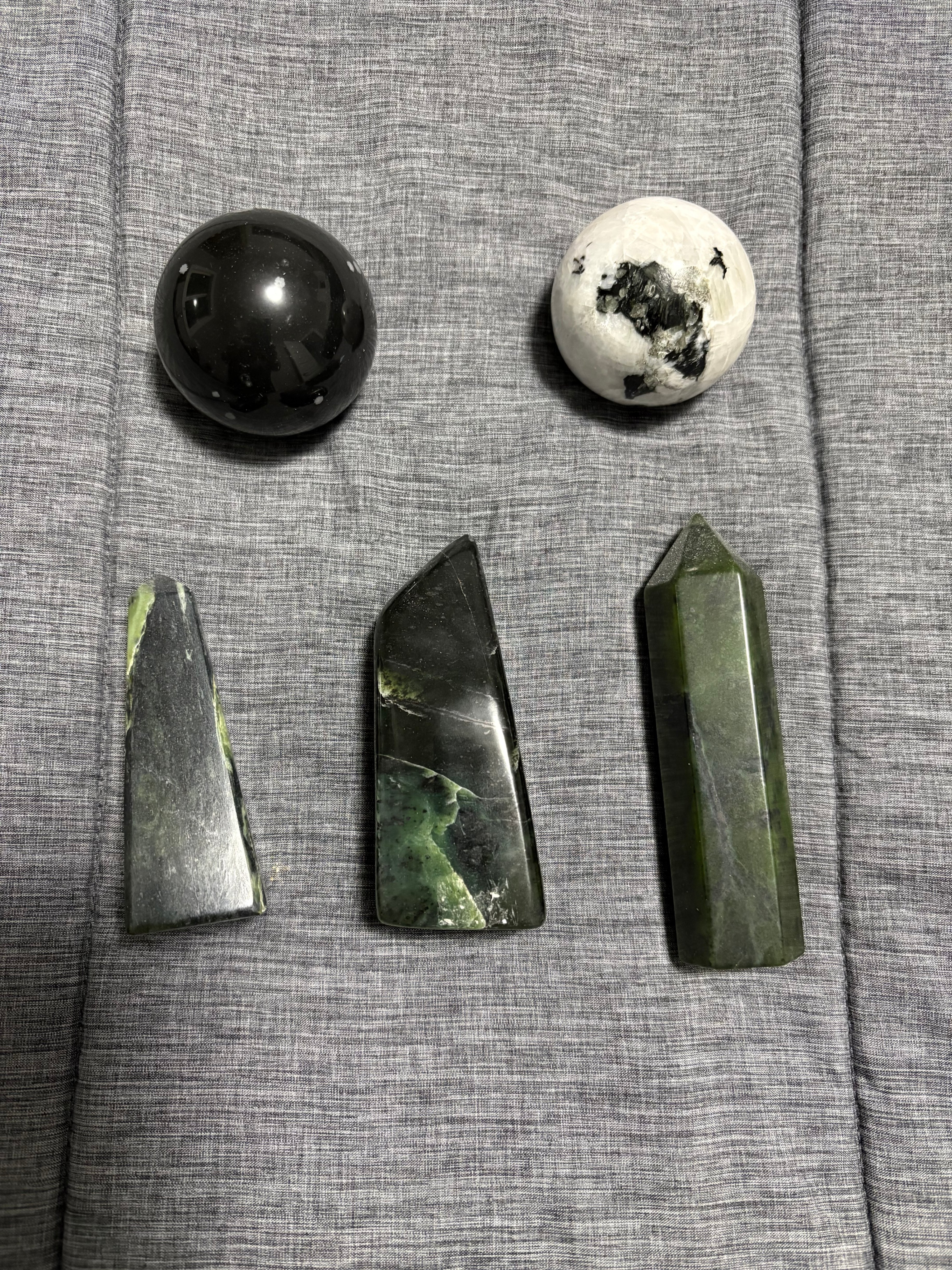 Set of 5 Natural GemStones &  Crystals