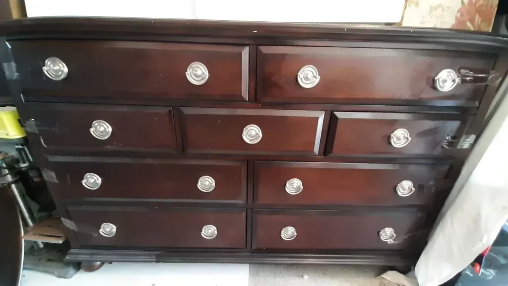 Dark Wood Nine-Drawer Dresser - photo 3