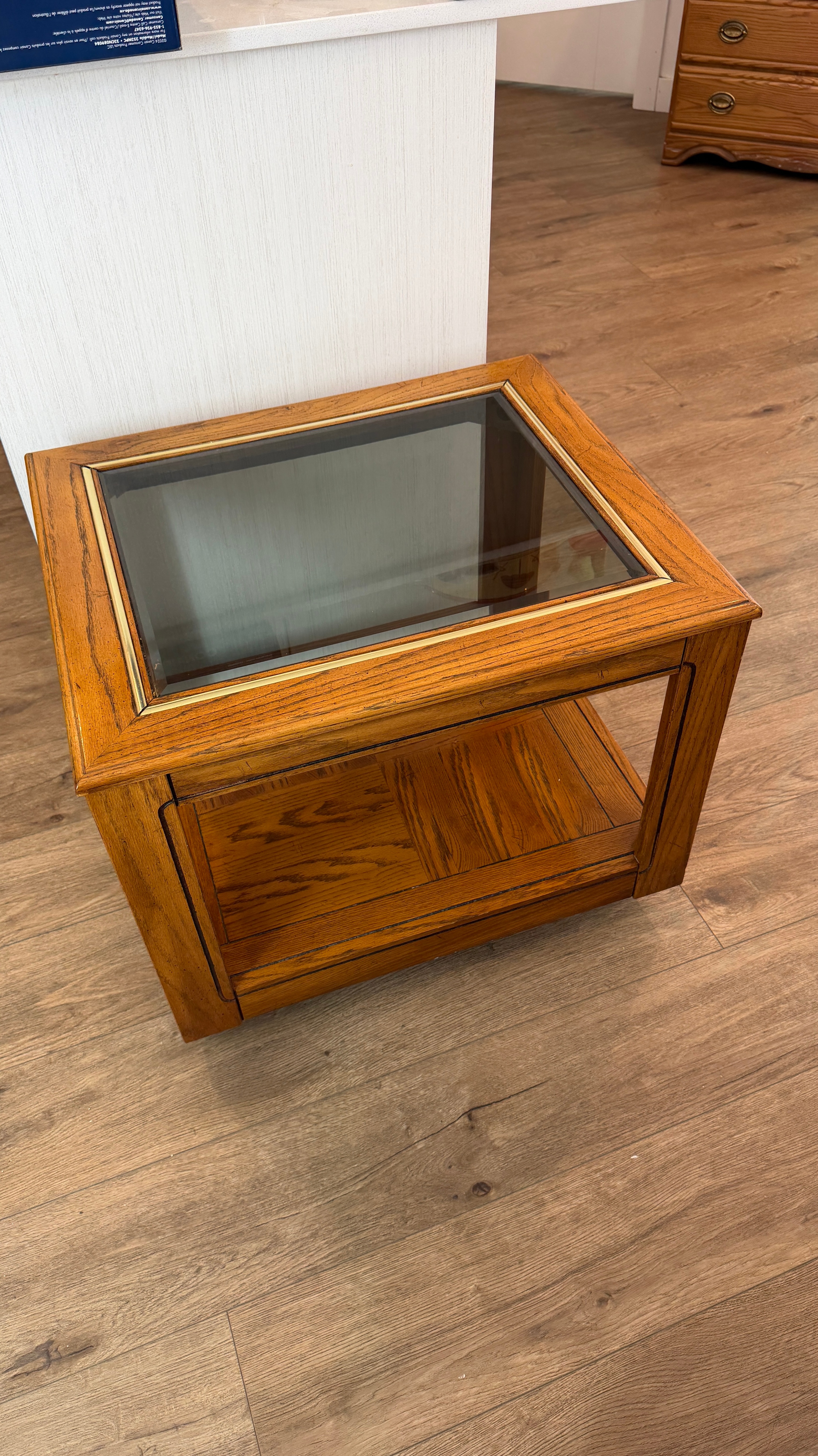 Glass Top Table with Bottom Shelf - photo 5
