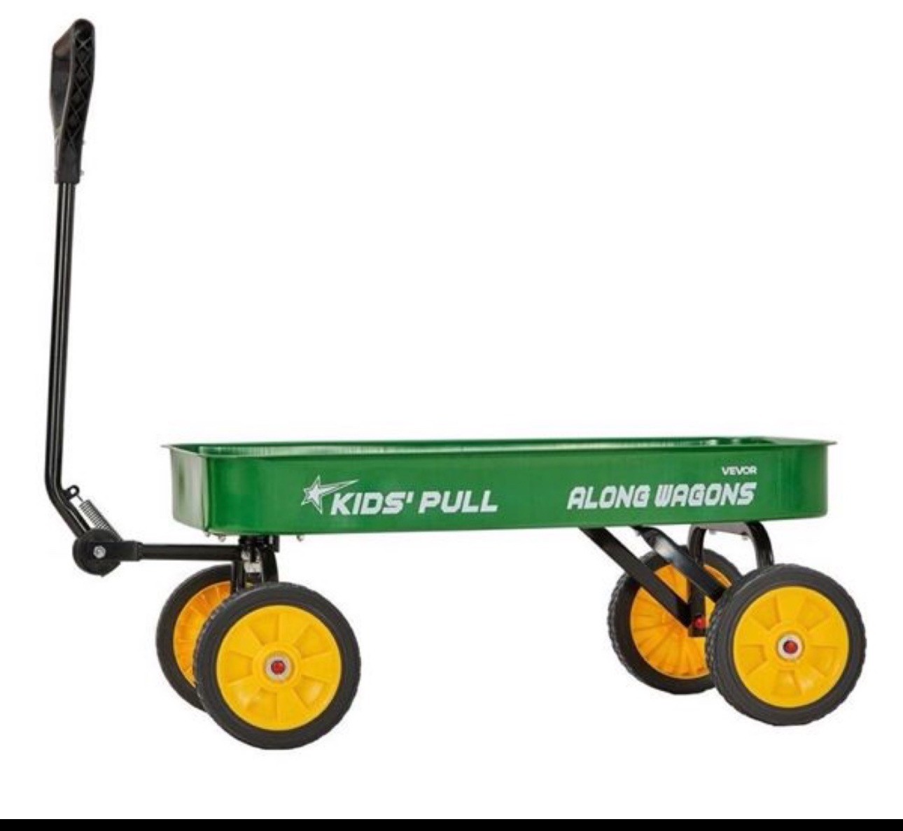 VEVOR 39" Kids Pull-Along Metal Wagon - 176 lb Capacity, Green - photo 2