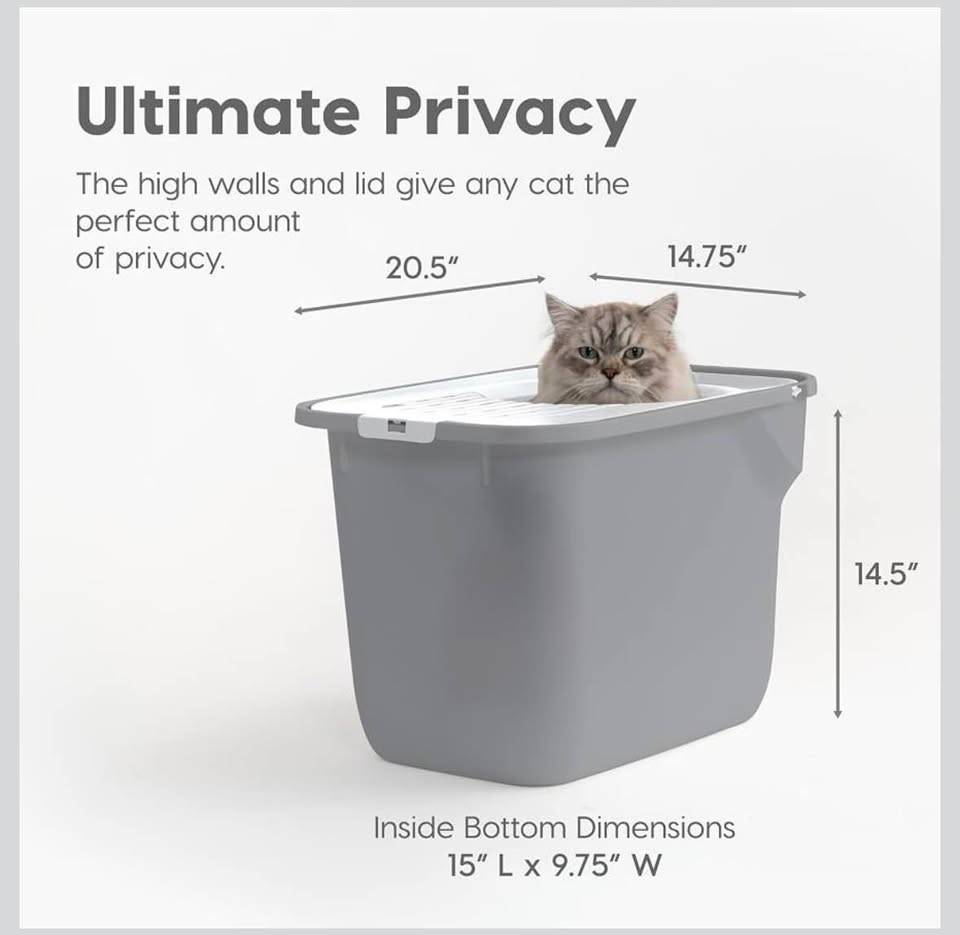 XL 20.5L x 14.75W x 14.5H Inch Cat Litter Box / Cat Toilet / - photo 2