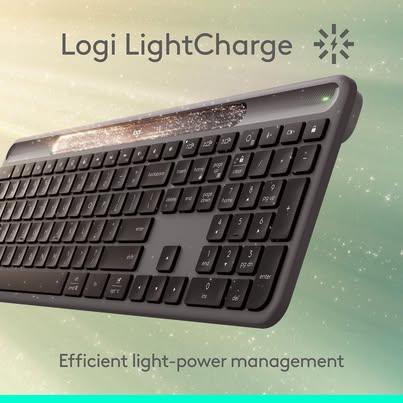 Logitech K980 Solar+ Wireless Bluetooth Keyboard - Full Size