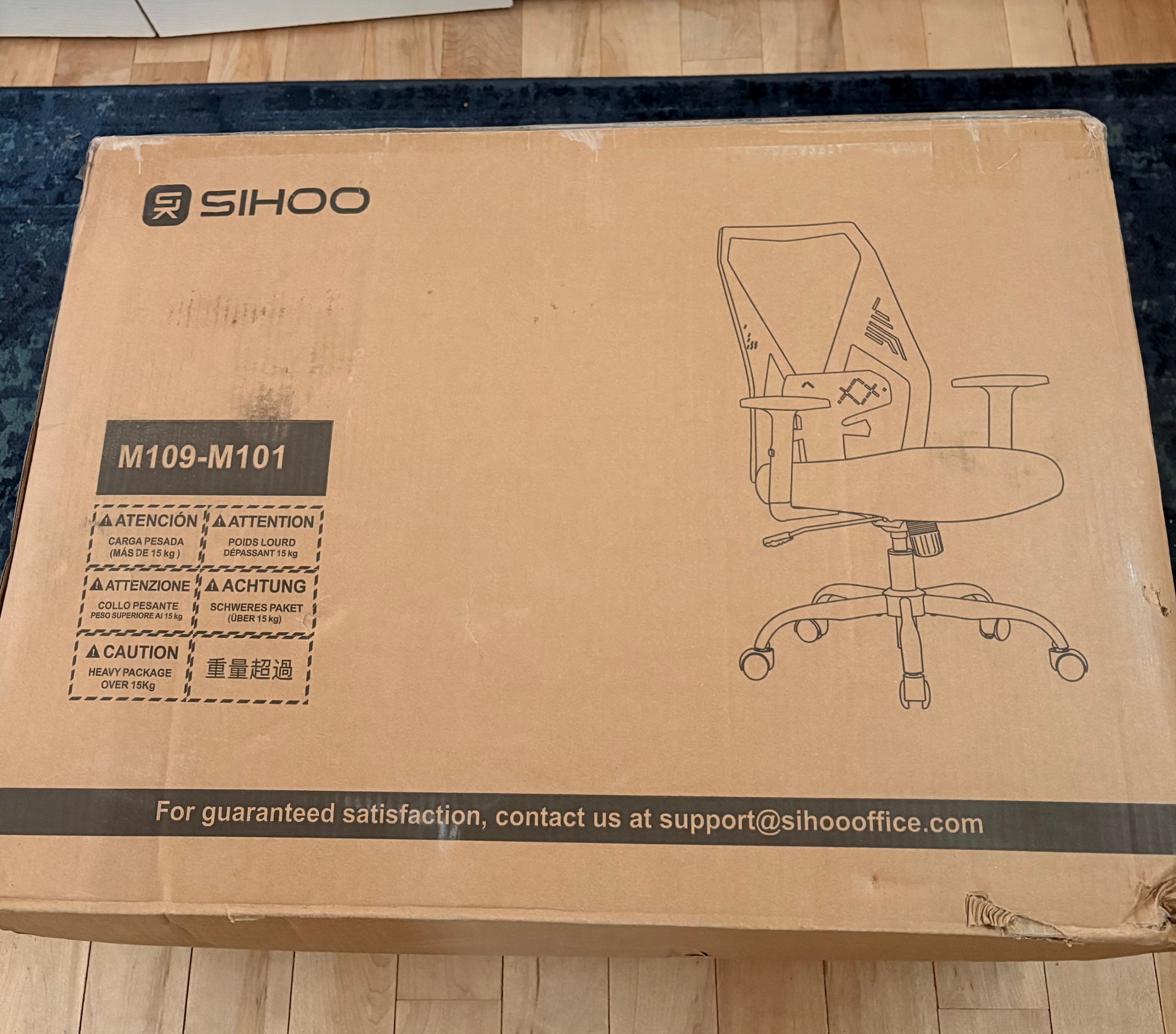 Ergonomic Office Chair, Lumbar Support 10-Level Armrest