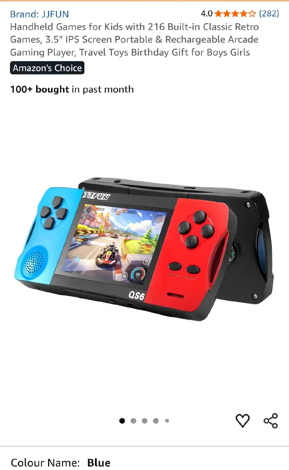 JJFUN QS6 Handheld Game Console