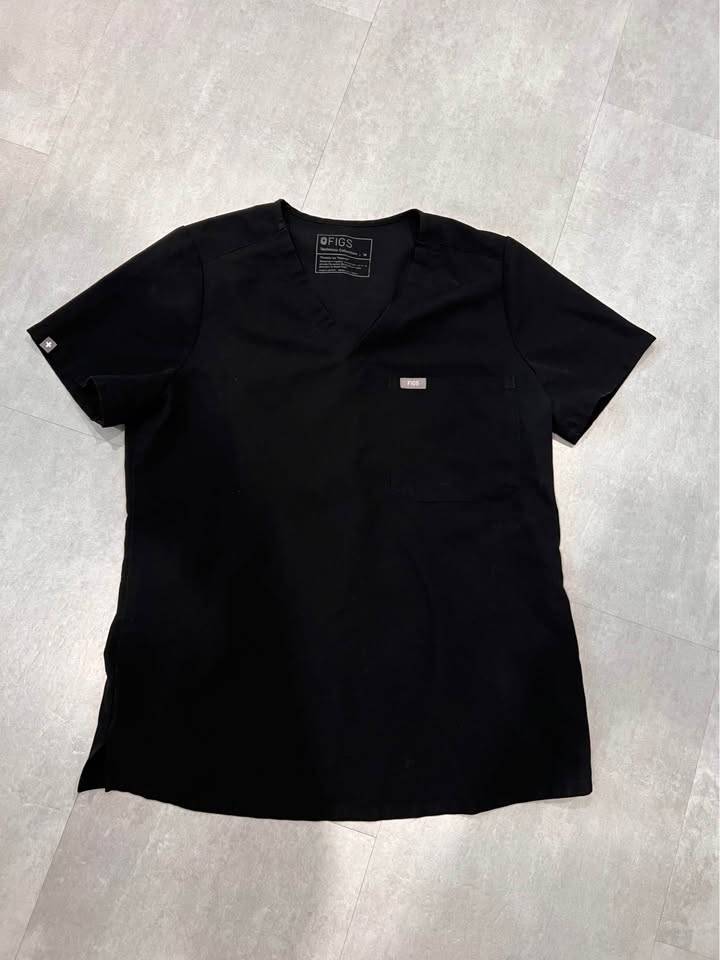 FIGS Technical Collection Scrub Top - Black