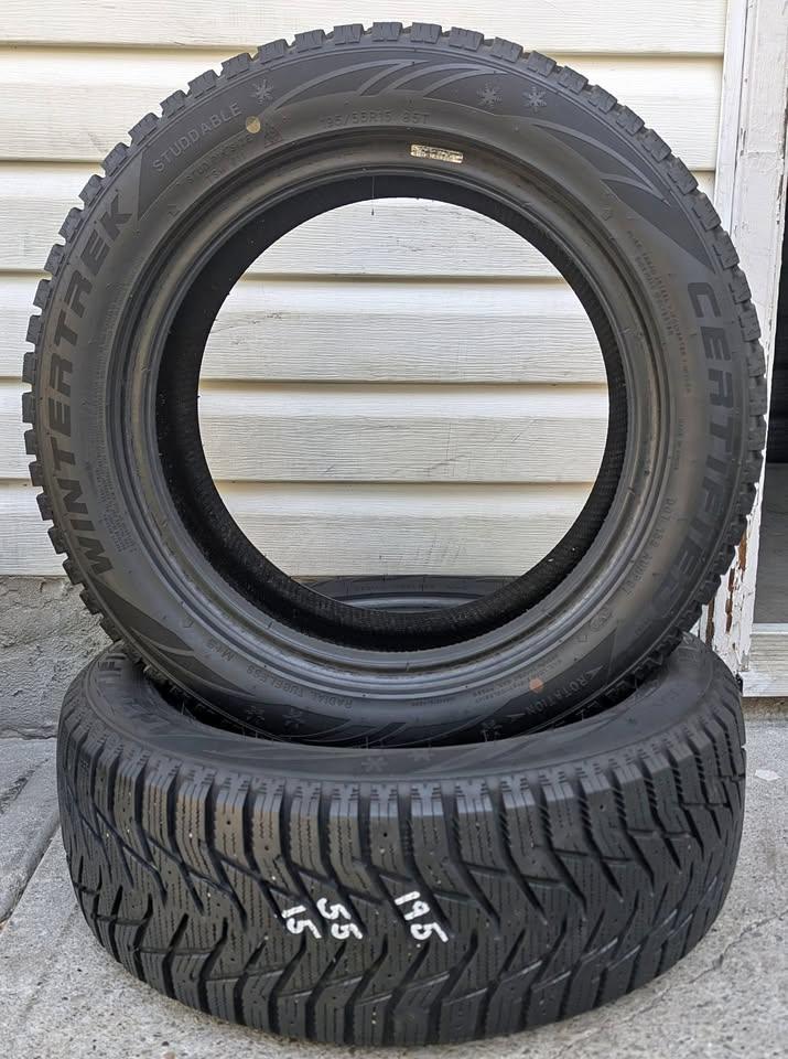 195 55 R15 M+S Certified WinterTrek snowflake rated