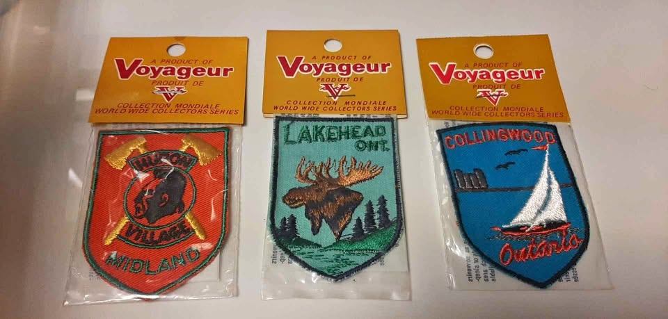 1980s Ontario souvenir travel patches lot