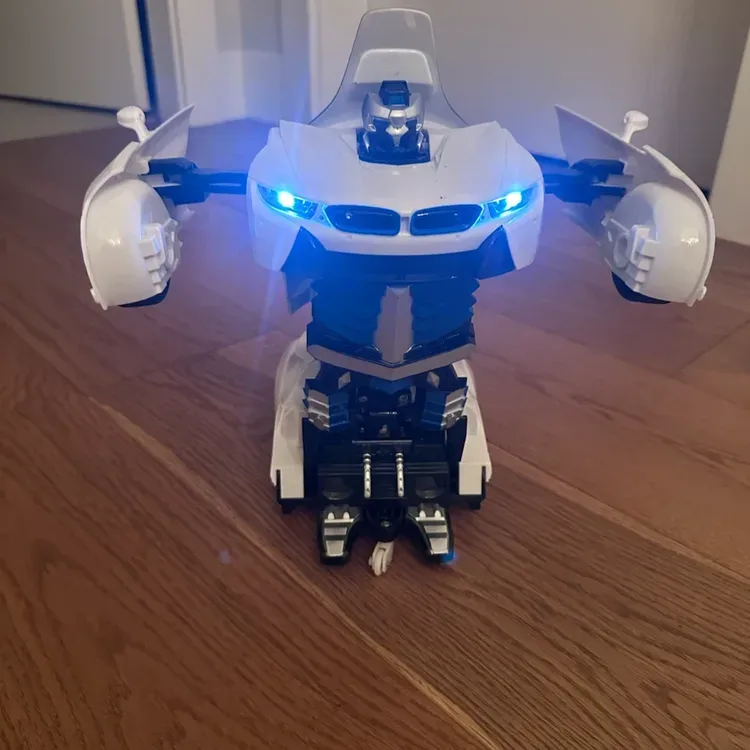 White Remote transformer Control Robot Car