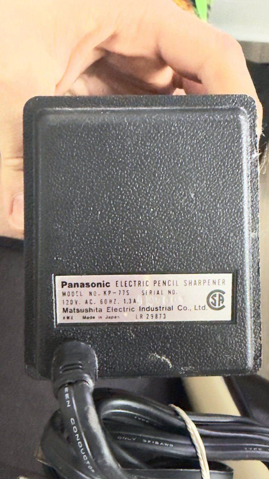 Panasonic KP-77S Electric Pencil Sharpener – Auto-Stop, Japan - photo 3