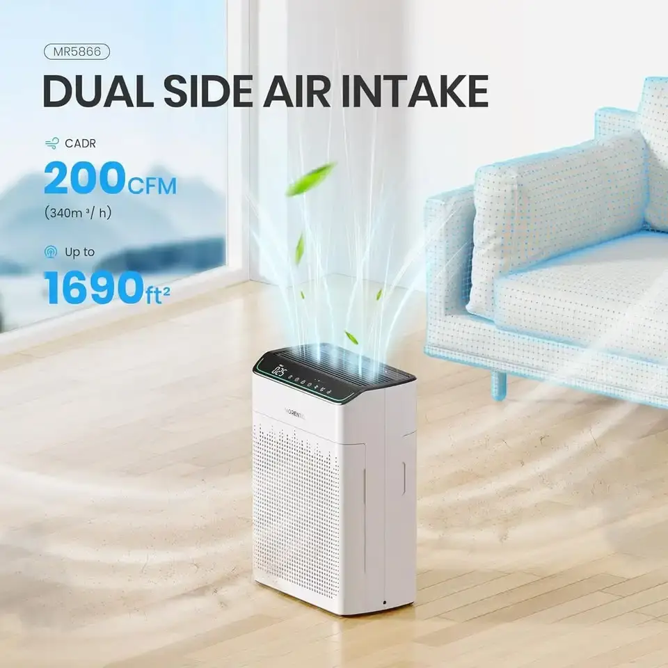 MORENTO Air Purifiers Smart WiFi Air Quality Monitor White - photo 2