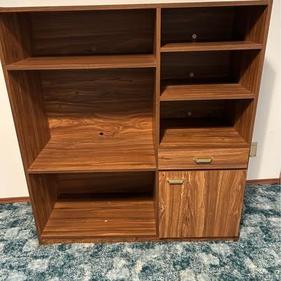 Wooden Media Console Entertainment Center