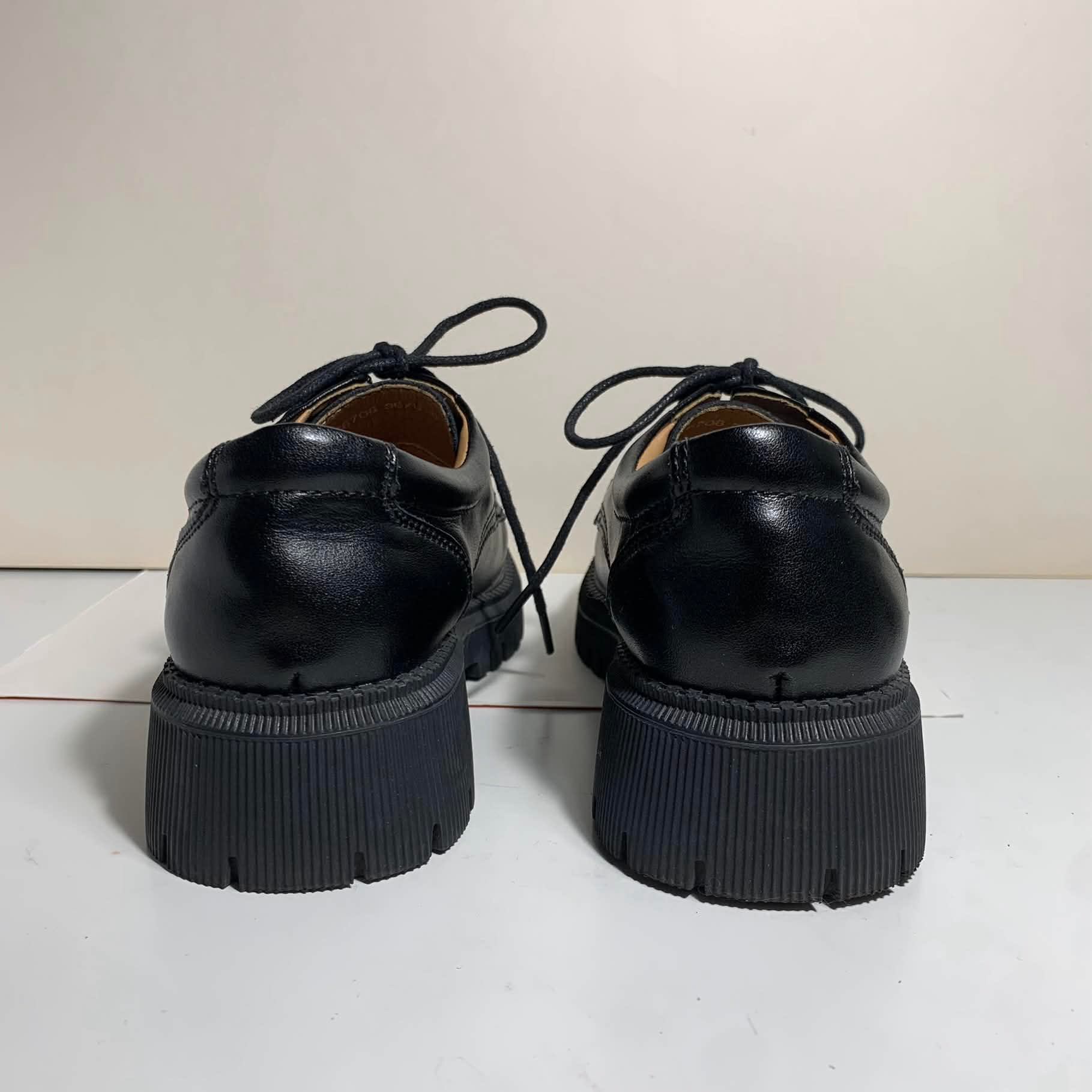Leather Platform Oxford Shoe Womens Size 6 - photo 4