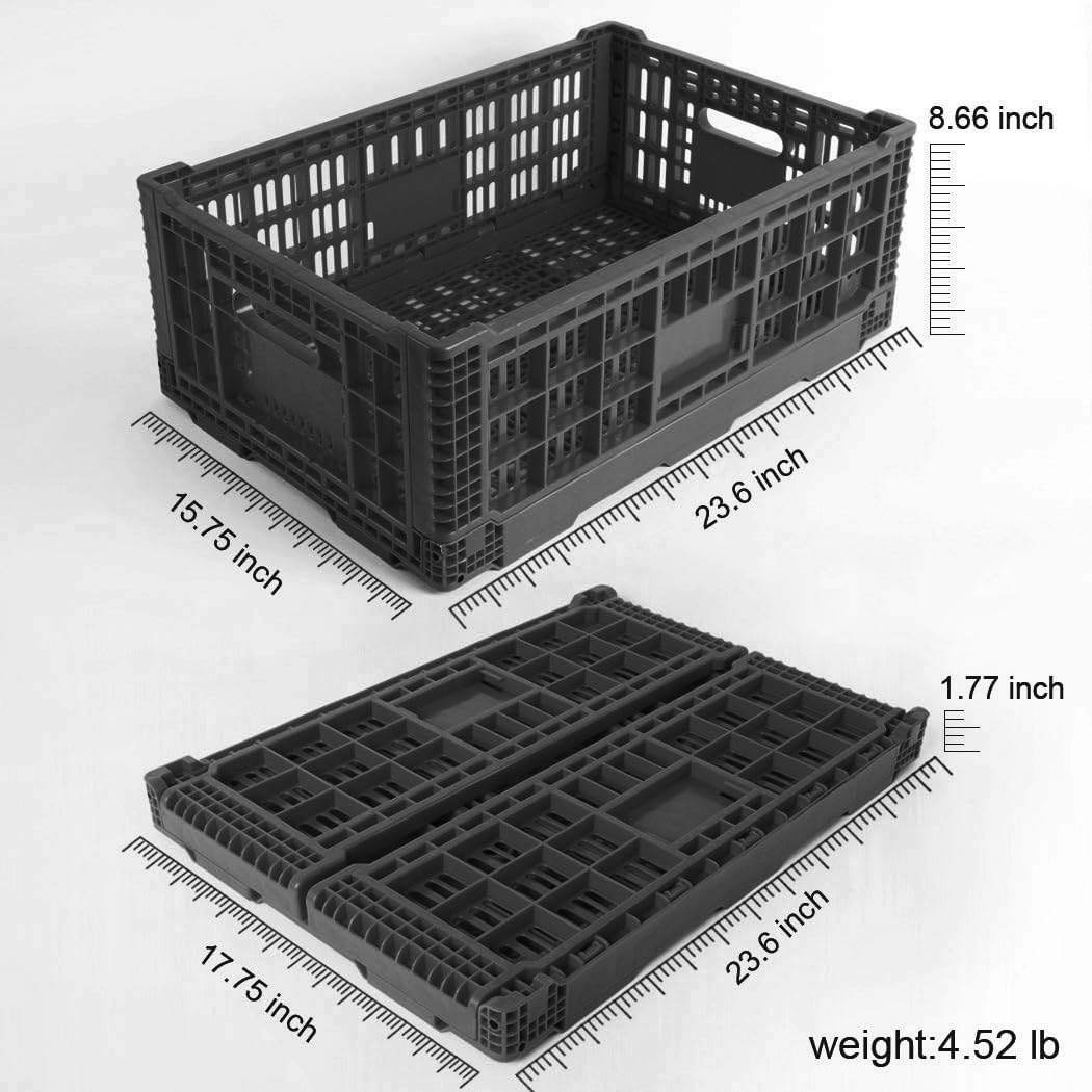 Collapsible Heavy-Duty Storage Crate, 52L
