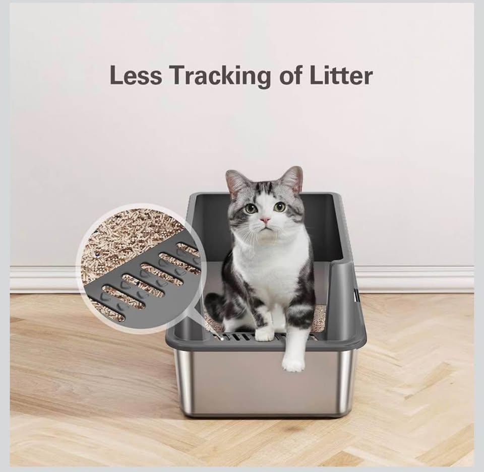 Stainless Steel Kitten Litter Box – Small Cat / Young Kitten – - photo 3