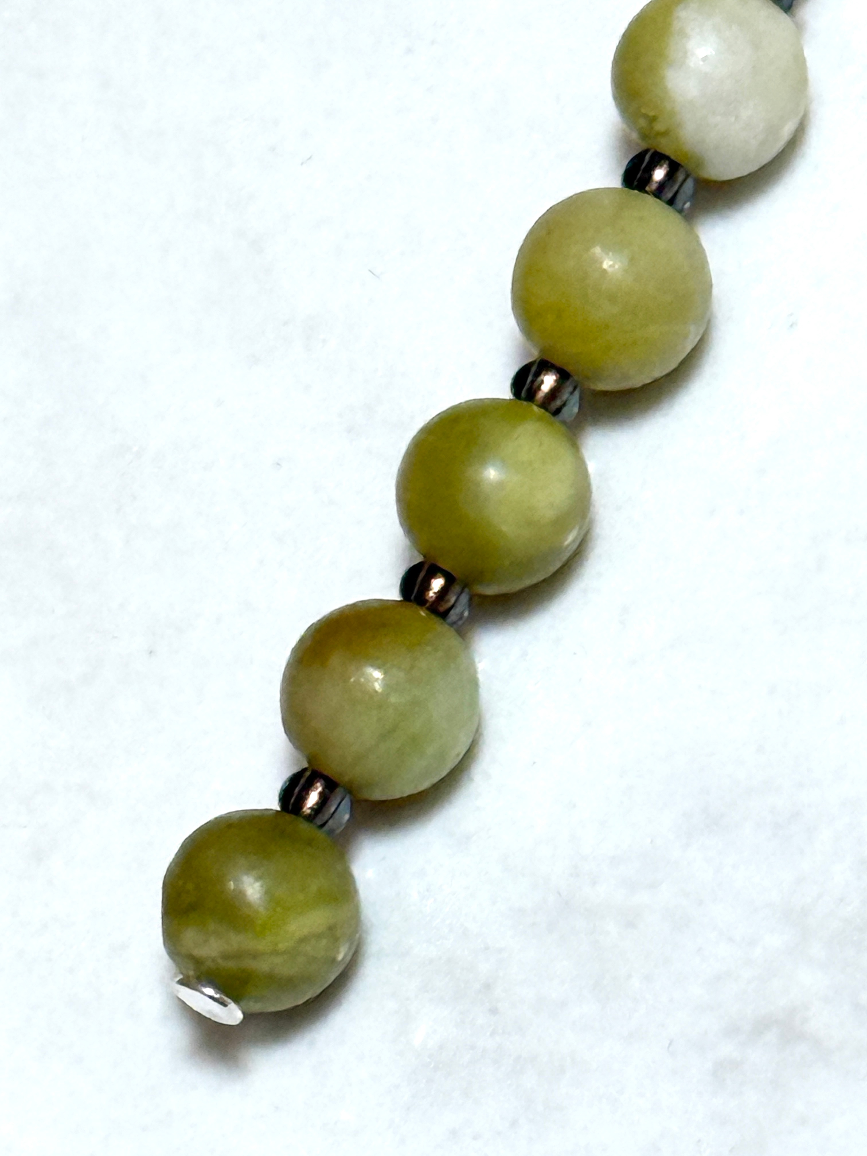 Fern Green Serpentine Earrings, Gemstone & Sterling Silver Hook - photo 3