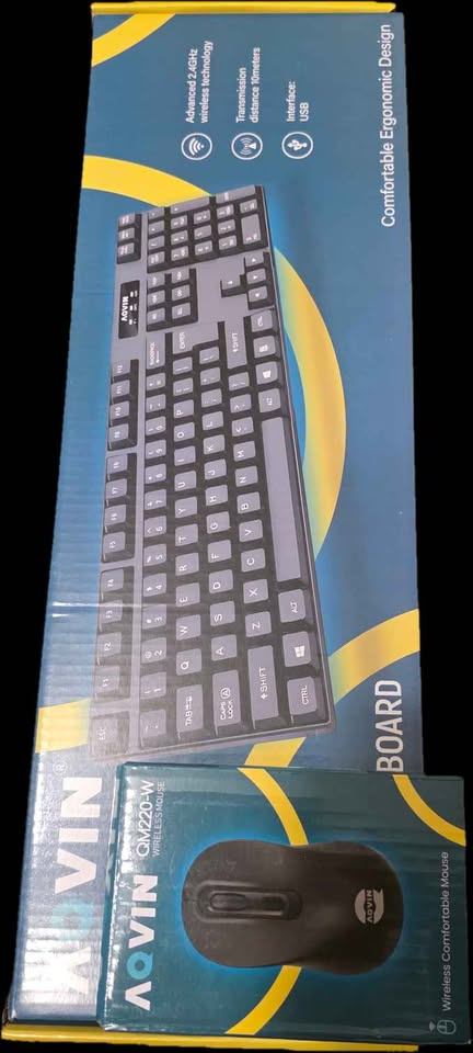 AOVIN QM220-W Wireless Keyboard and Mouse Combo