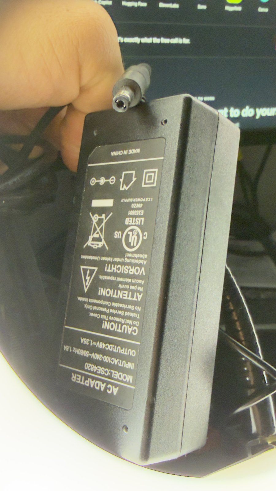 48V 1.35A AC Adapter CSE4820 – Power Supply, Barrel Plug - photo 2