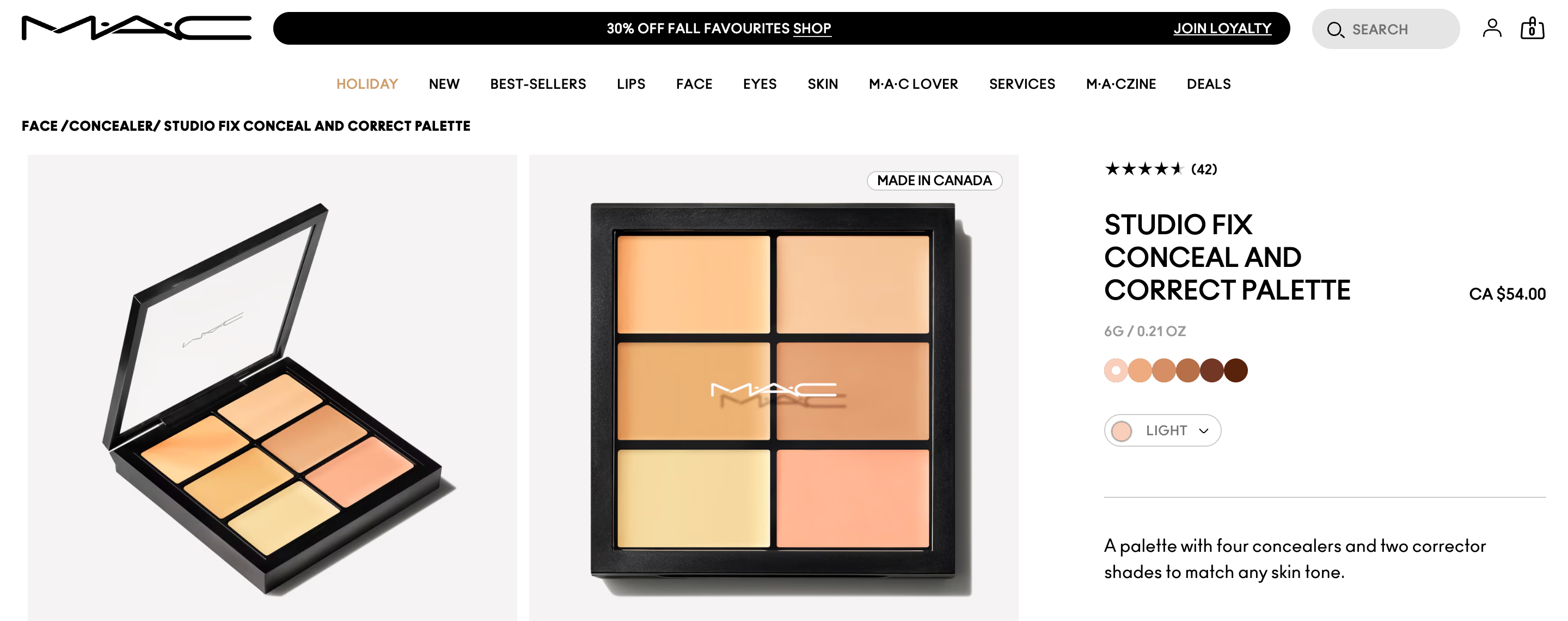 MAC Pro Conceal and Correct Palette, Light - photo 4