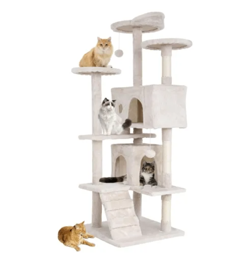 Cat Tree 54.7" 🐱 Brand New –Multi-Level Tower, Scratching Posts