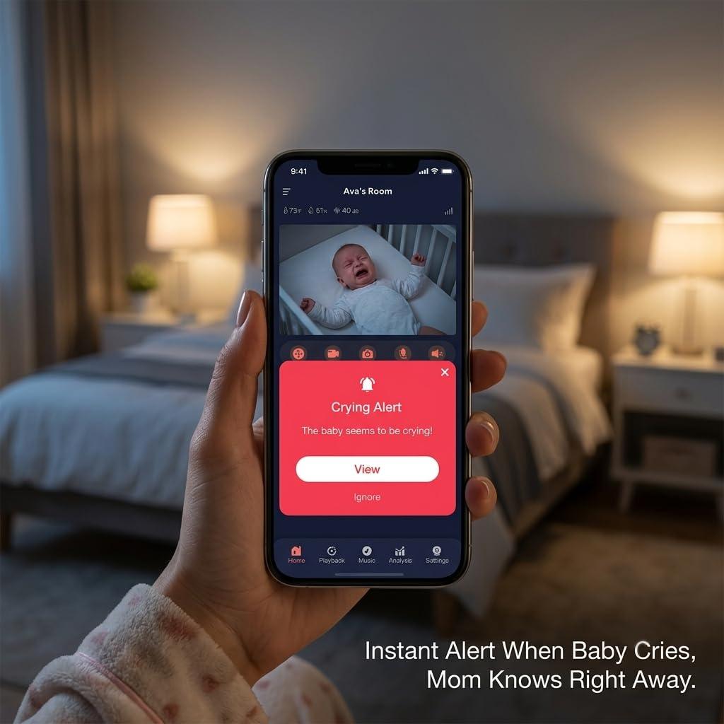 NEW~ iBaby i7 Baby Monitor – 1080p, 360° View - photo 3