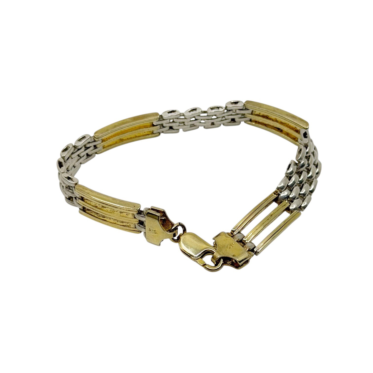 Gold vermeil Sterling silver link bracelet - GM1027 - photo 3