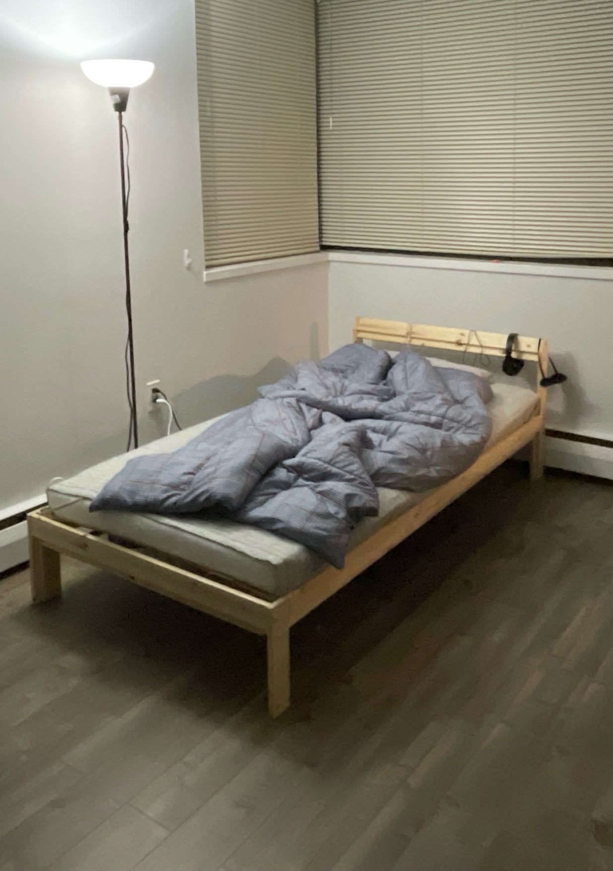 Ikea NEIDEN Bed frame, mattress (Twin) and slats