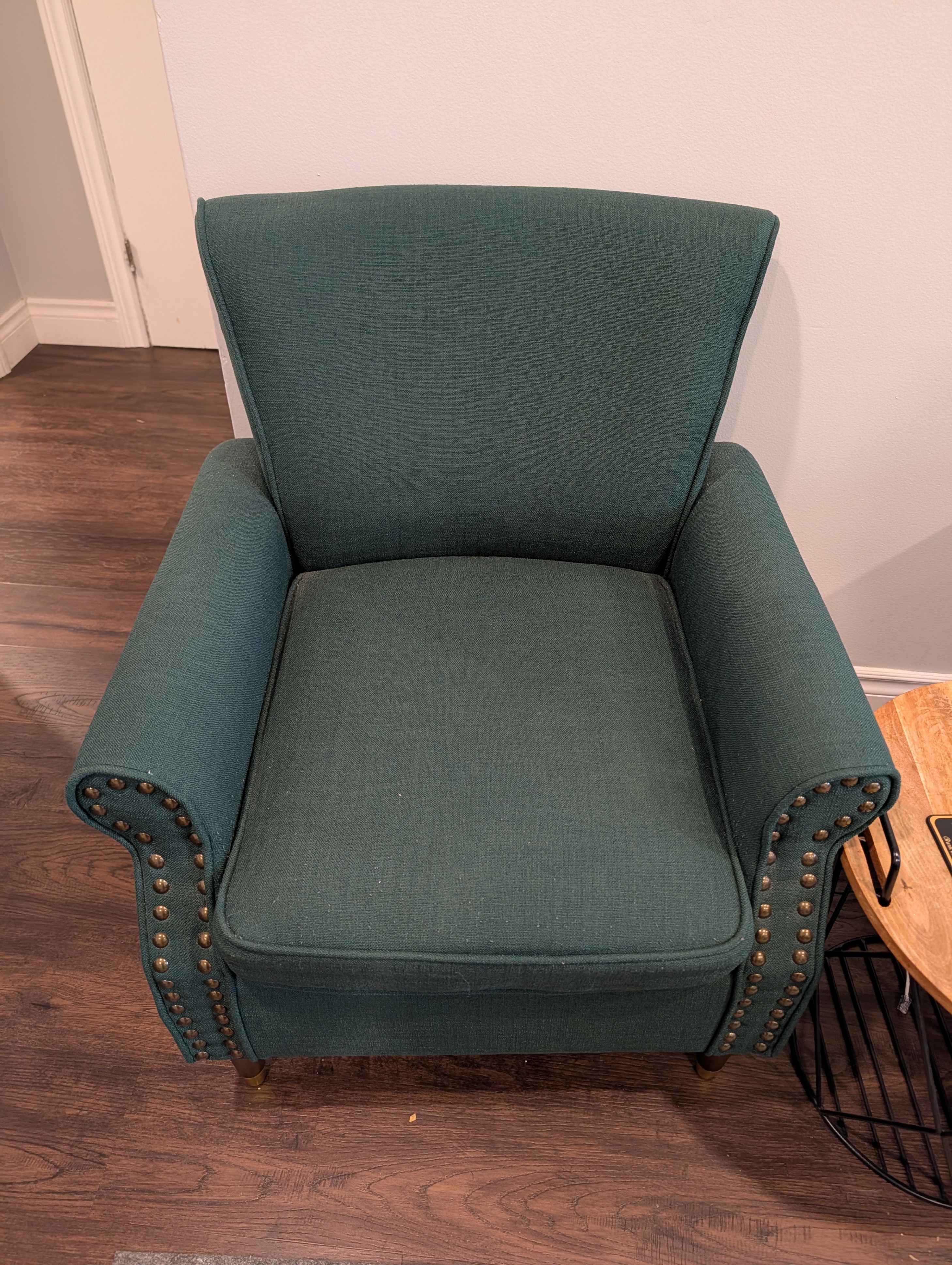 Mooresville Upholstered Armchair with Solid Wood Legs
