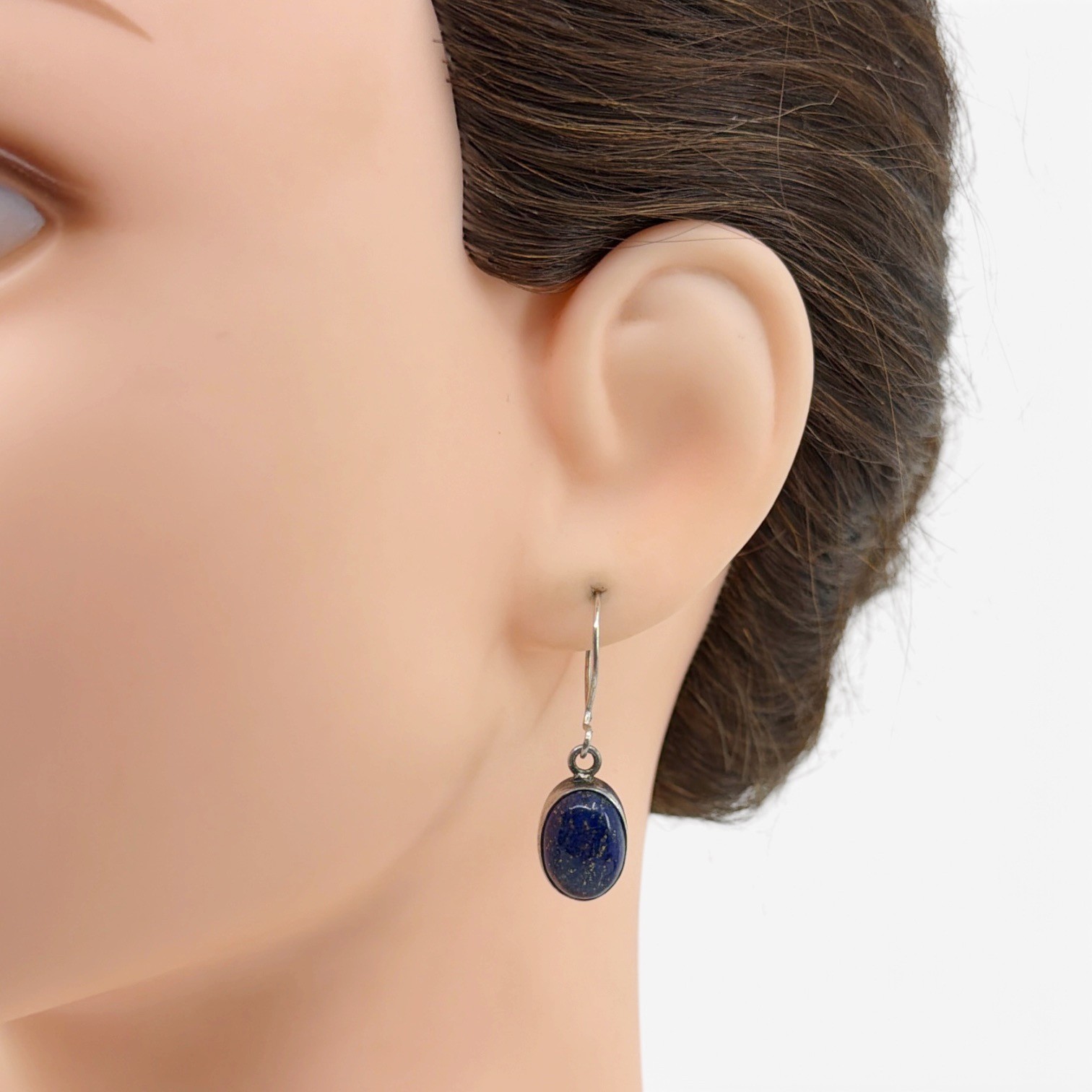 sterling silver lapis lazuli drop earrings - GM1093 - photo 4