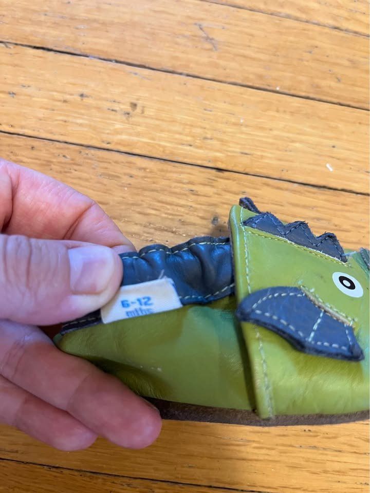 Robeez Green Dragon Baby Shoes 6-12 Months - photo 2