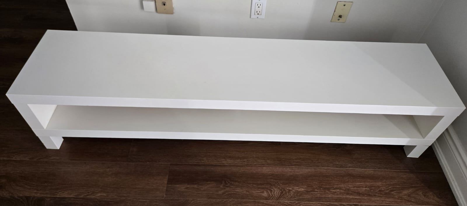 IKEA White TV Stand/bench 63inch