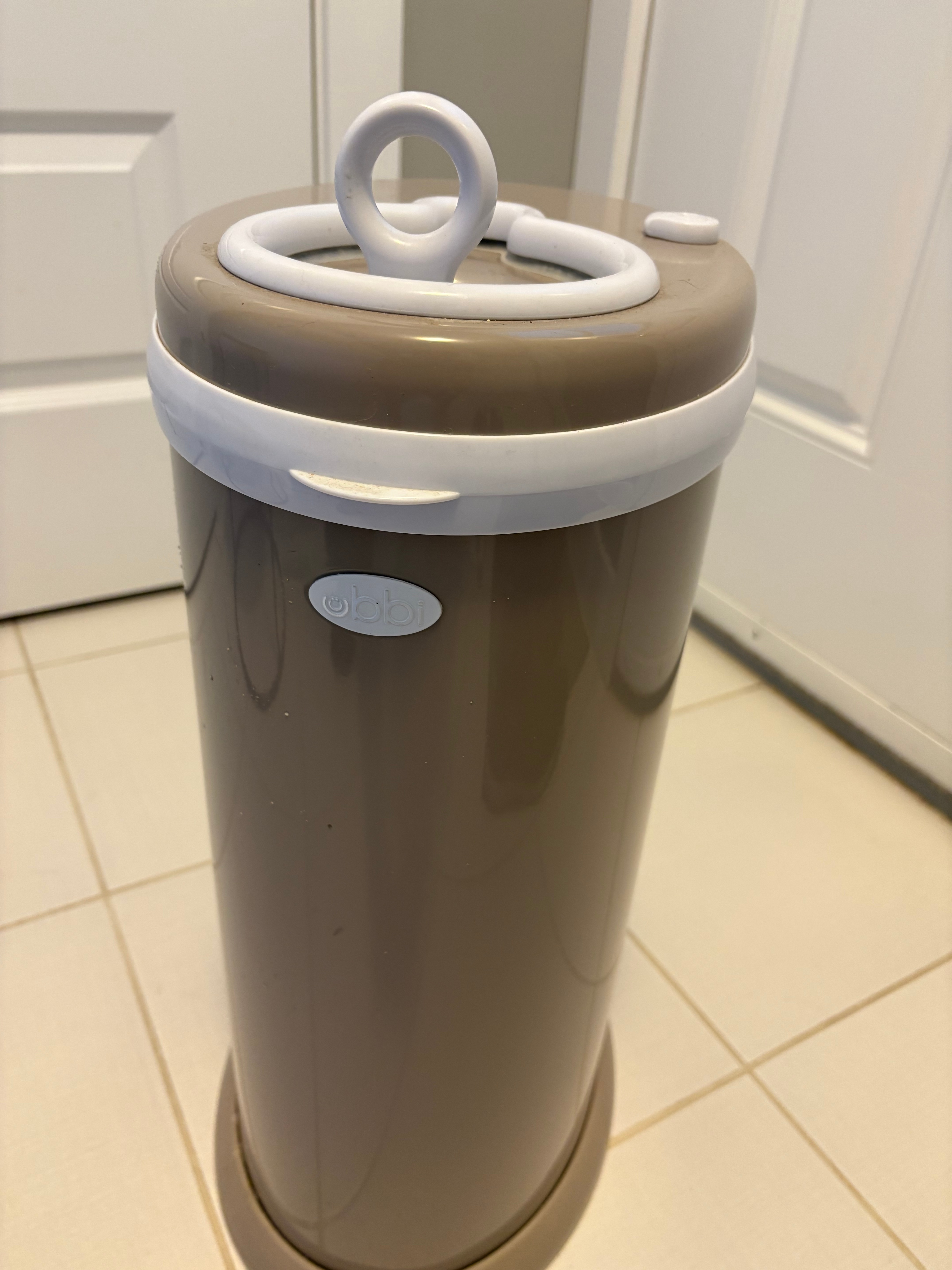 Ubbi Stainless Steel Diaper Pail Odor Locking No Bag