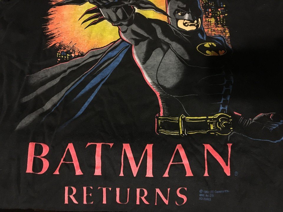 1991 BATMAN RETURNS T-SHIRT DC COMICS SSI SIZE MEDIUM - photo 3