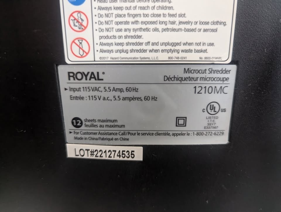 Royal Consumer 12-sheet Micro-cut Shredder - photo 2