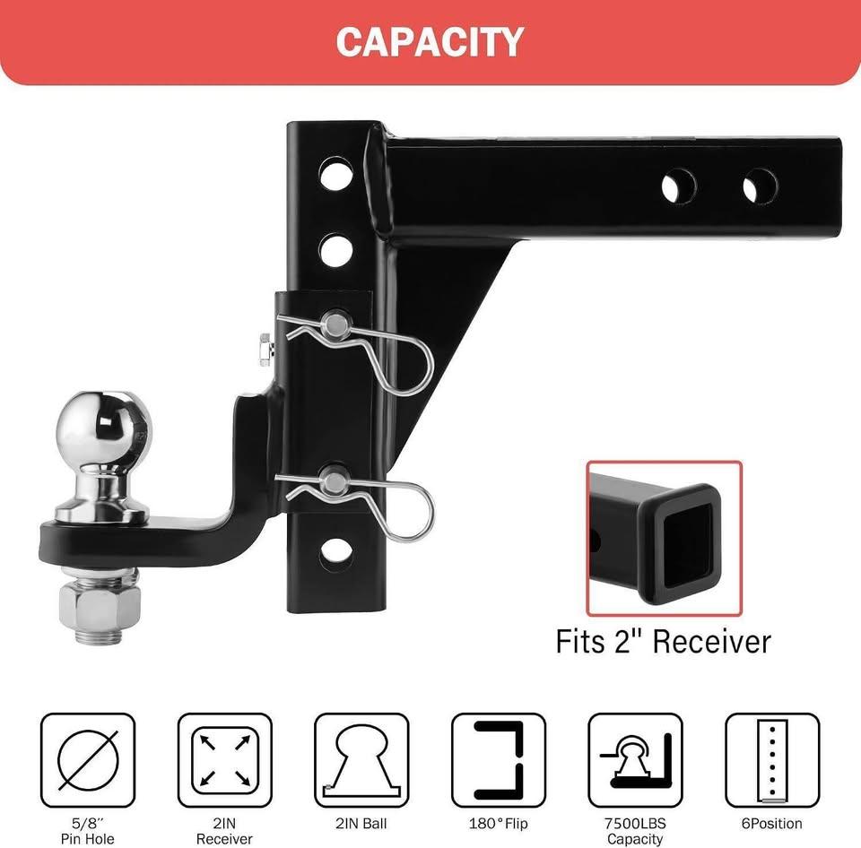 HIGH STRENGTH: Adjustable trailer hitch - photo 2