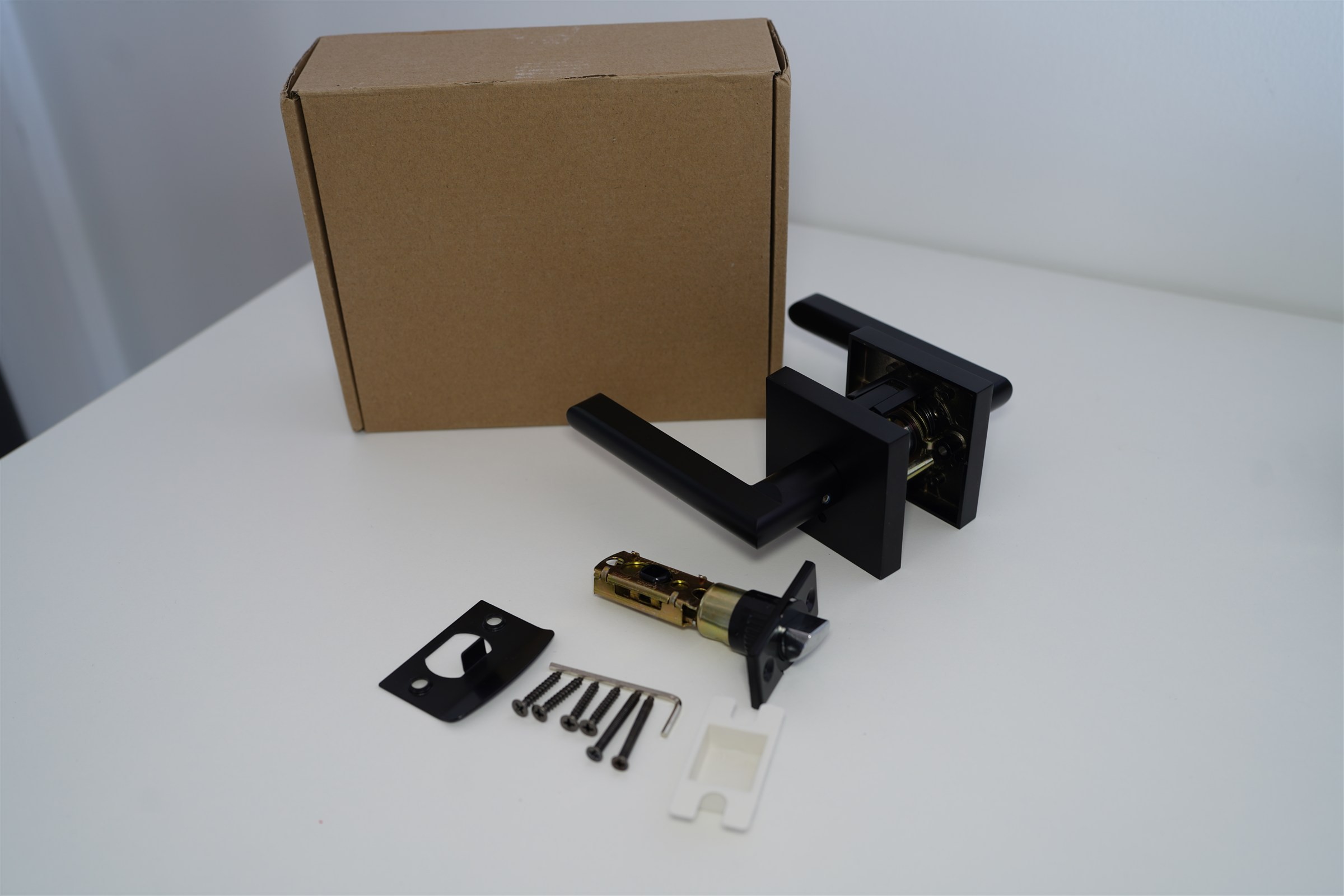 New KJ Flat Door Levers - Passage, Privacy, Dummy - Black/Nickel - photo 5