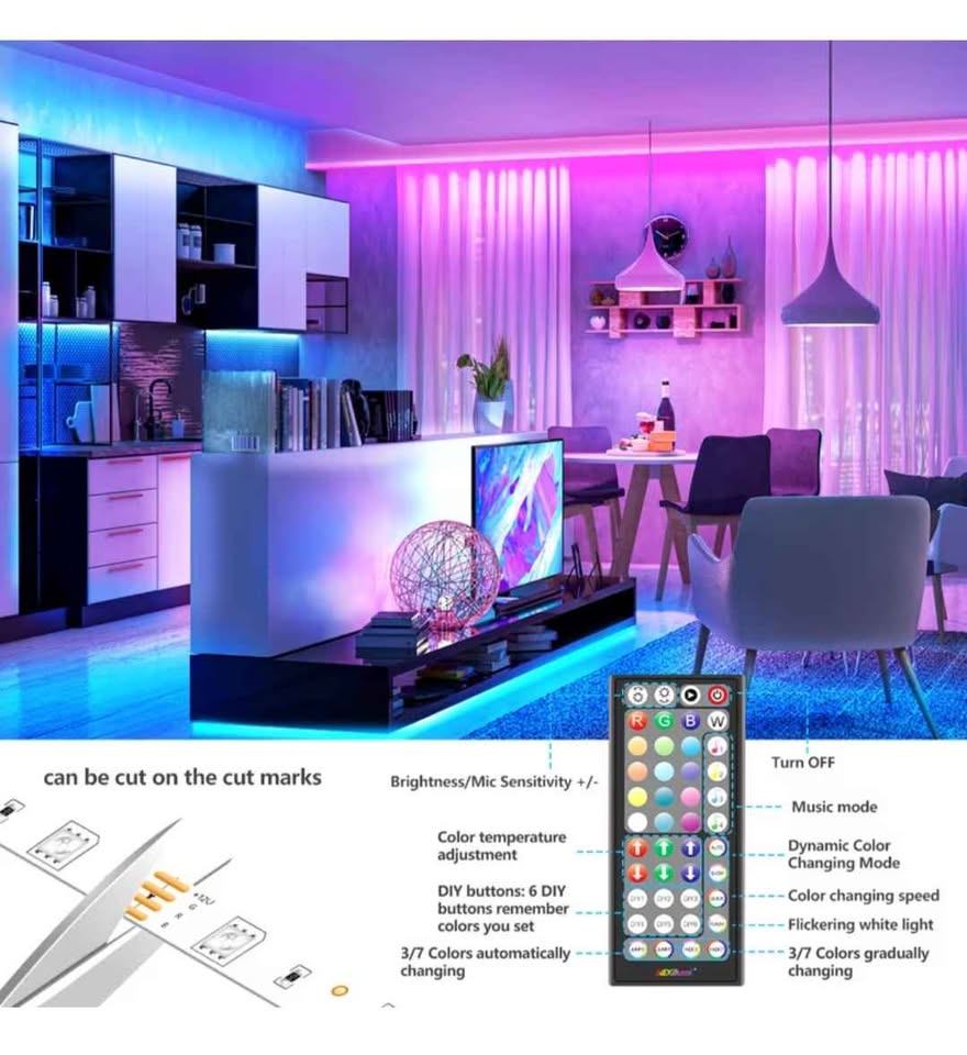 50 FT RGB LED Strip Lights – Brand New - photo 2